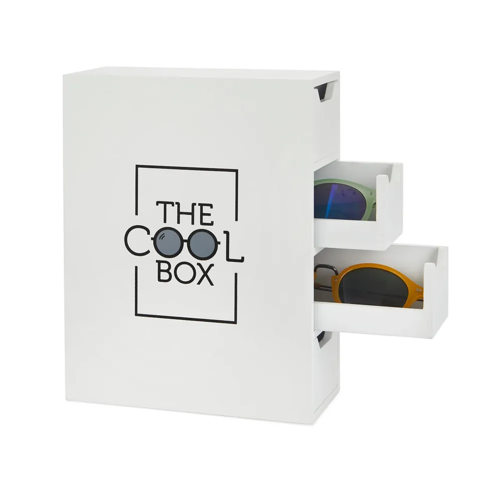 balvi-home-decor-the-cool-box-bo-te-lunettes-noire-4-tiroirs image 1