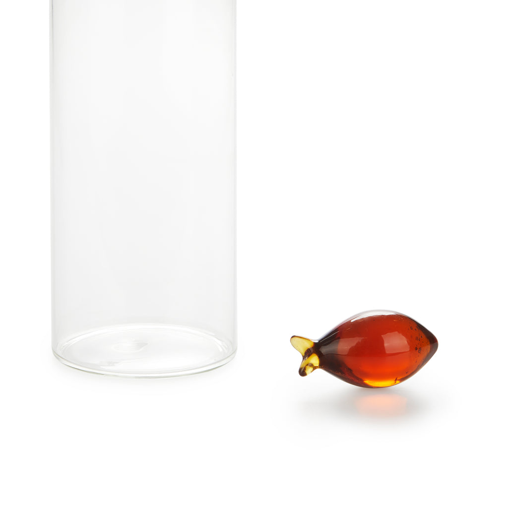 balvi-kitchen-table-gourami-bouteille-verre-orange-poisson image 7
