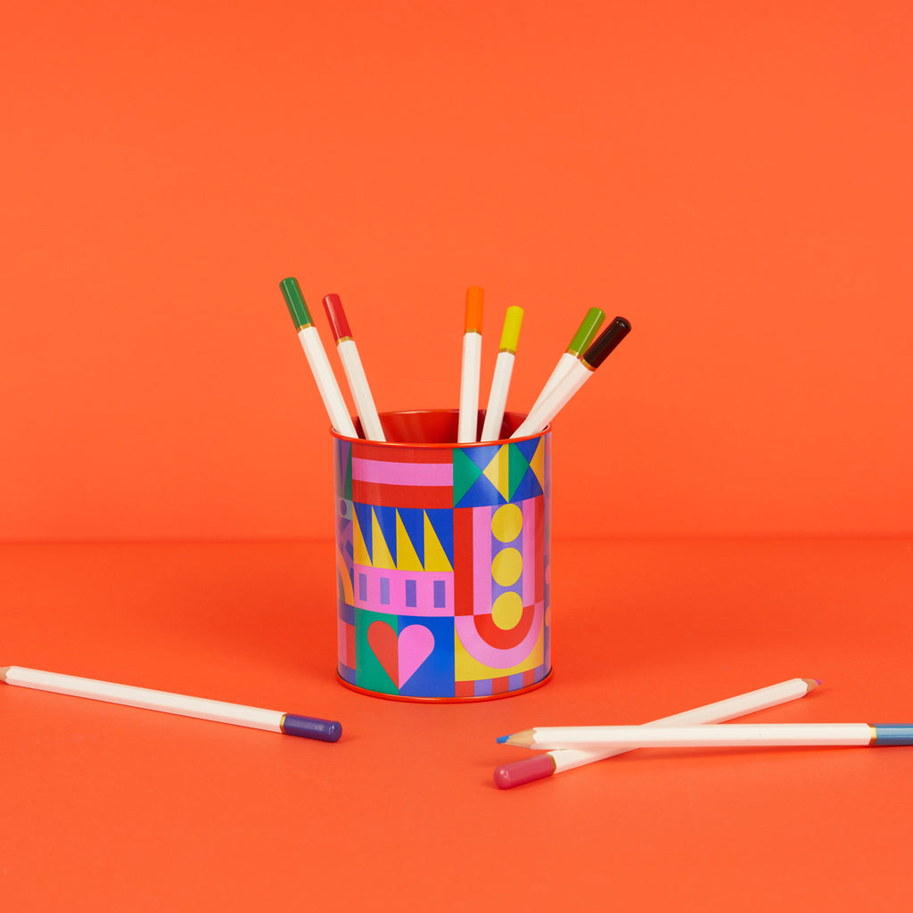 balvi-los-pepes-hearts-pot-crayons-m-tal-rouge image 2