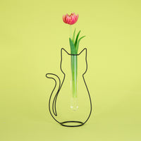 balvi-cat-silhouette-vase-chat-noir-pipette-verre image 2