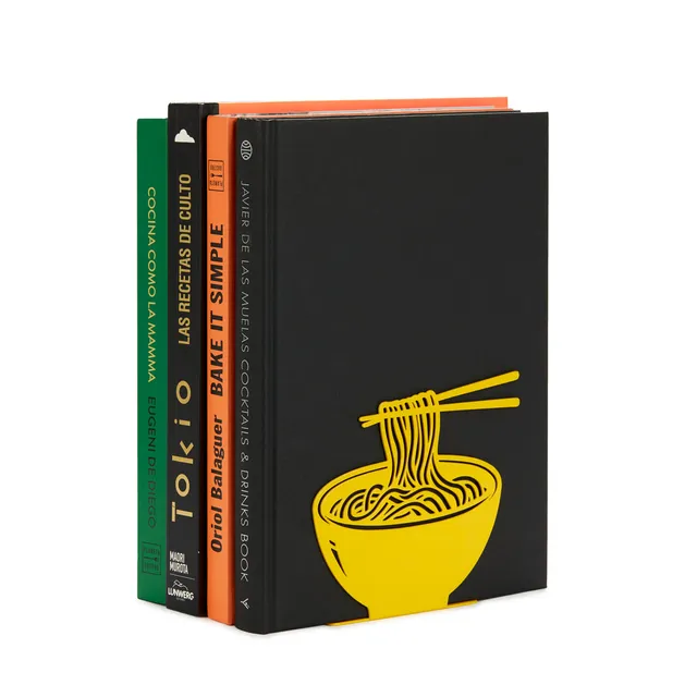 balvi-desk-ramen-bookend-serre-livres-m-tal-jaune image 1