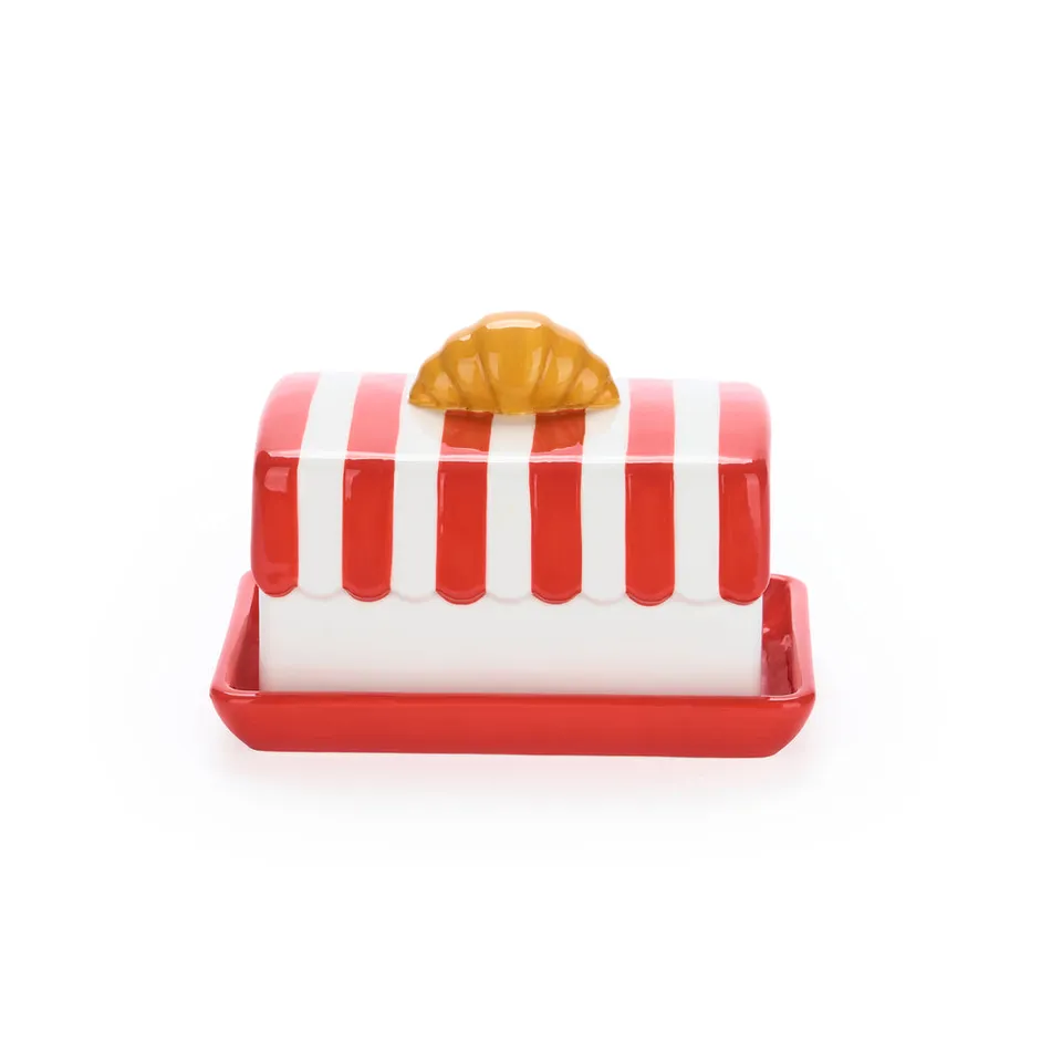 balvi-croissant-beurrier-c-ramique-rouge-250-g image 1