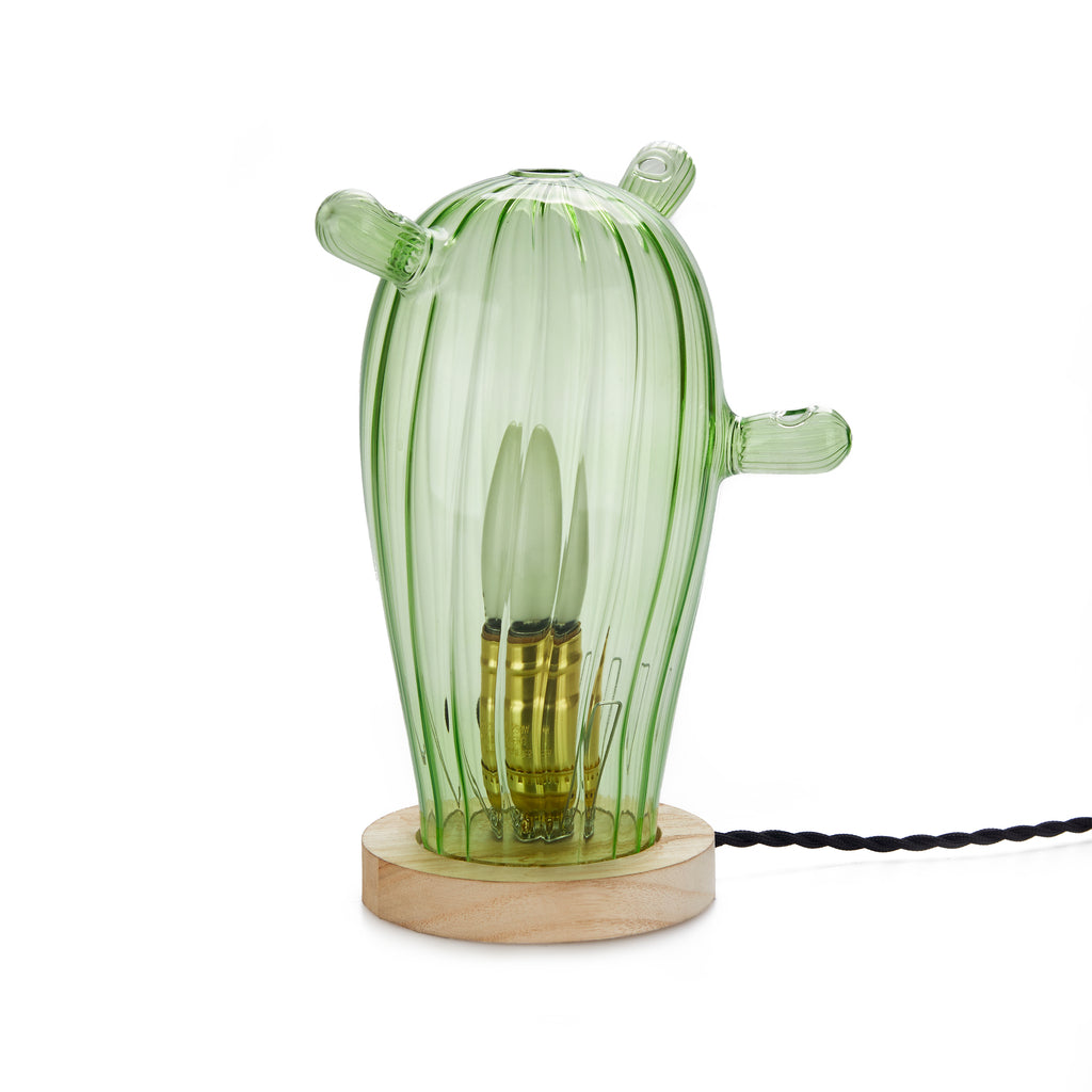balvi-cactus-mexico-lampe-de-table-cactus-verre-vert image 1