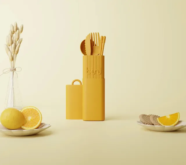 bini-binikit-tournesol-kit-vaisselle-jaune image 1