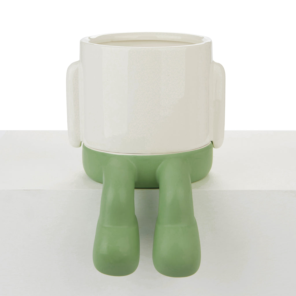 balvi-mr-dangly-cache-pot-c-ramique-bleu-jambes image 4