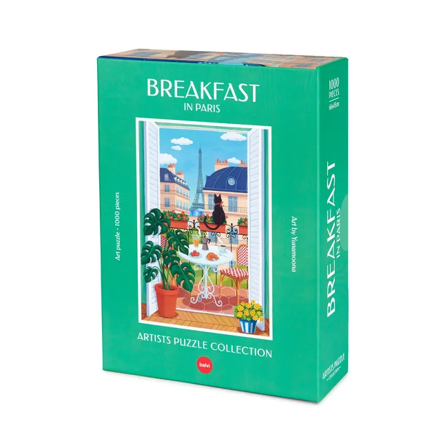 balvi-lifestyle-breakfast-in-paris-puzzle-1000-pi-ces-chat image 1
