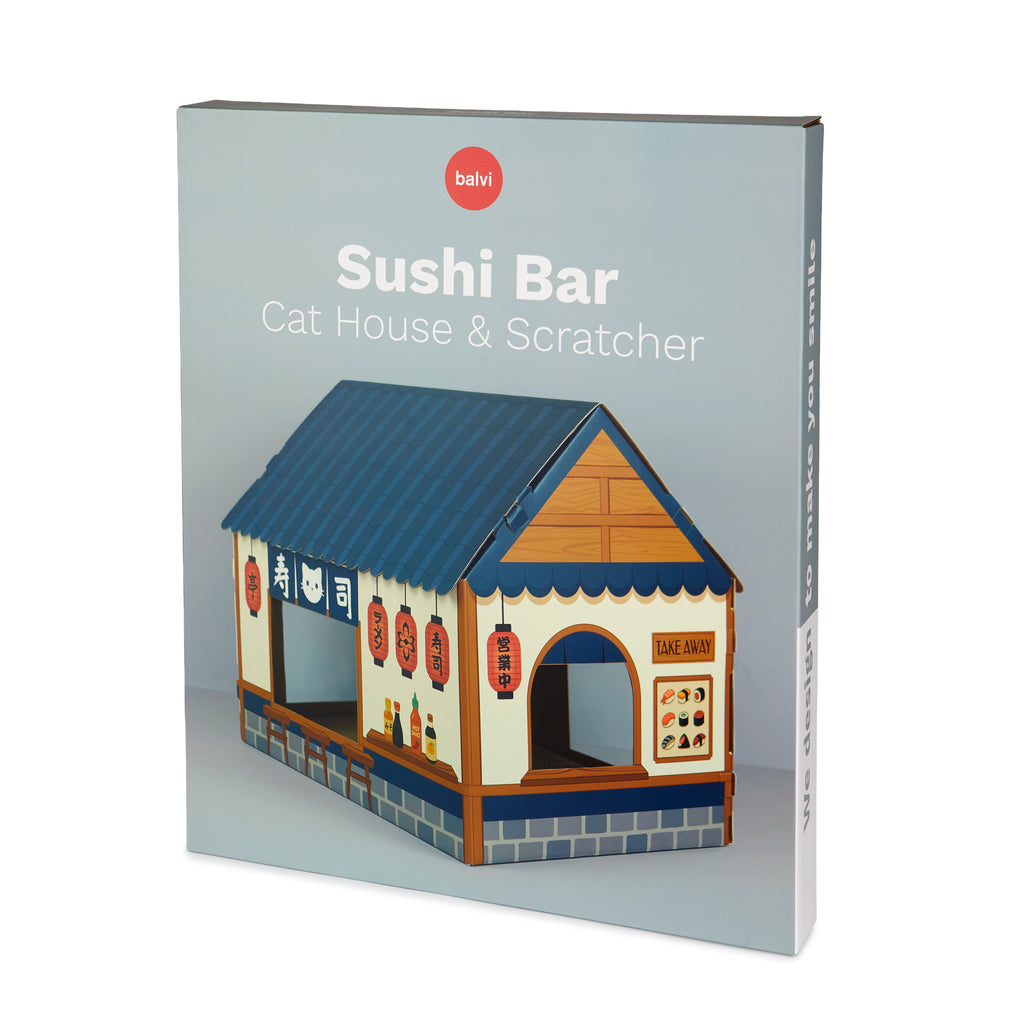 balvi-lifestyle-sushi-bar-maison-griffoir-chat-carton-bleu image 4