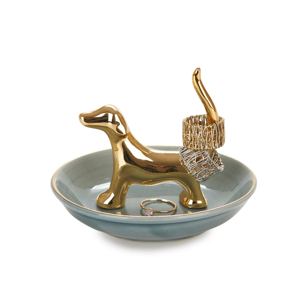 balvi-bassotto-porte-bijoux-teckel-porcelaine-grise image 1