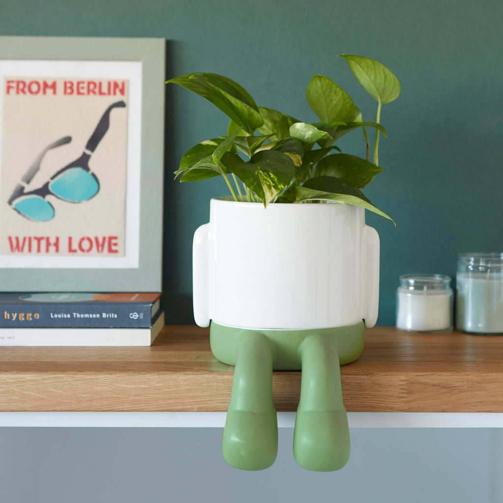 balvi-mr-dangly-cache-pot-c-ramique-bleu-jambes image 2