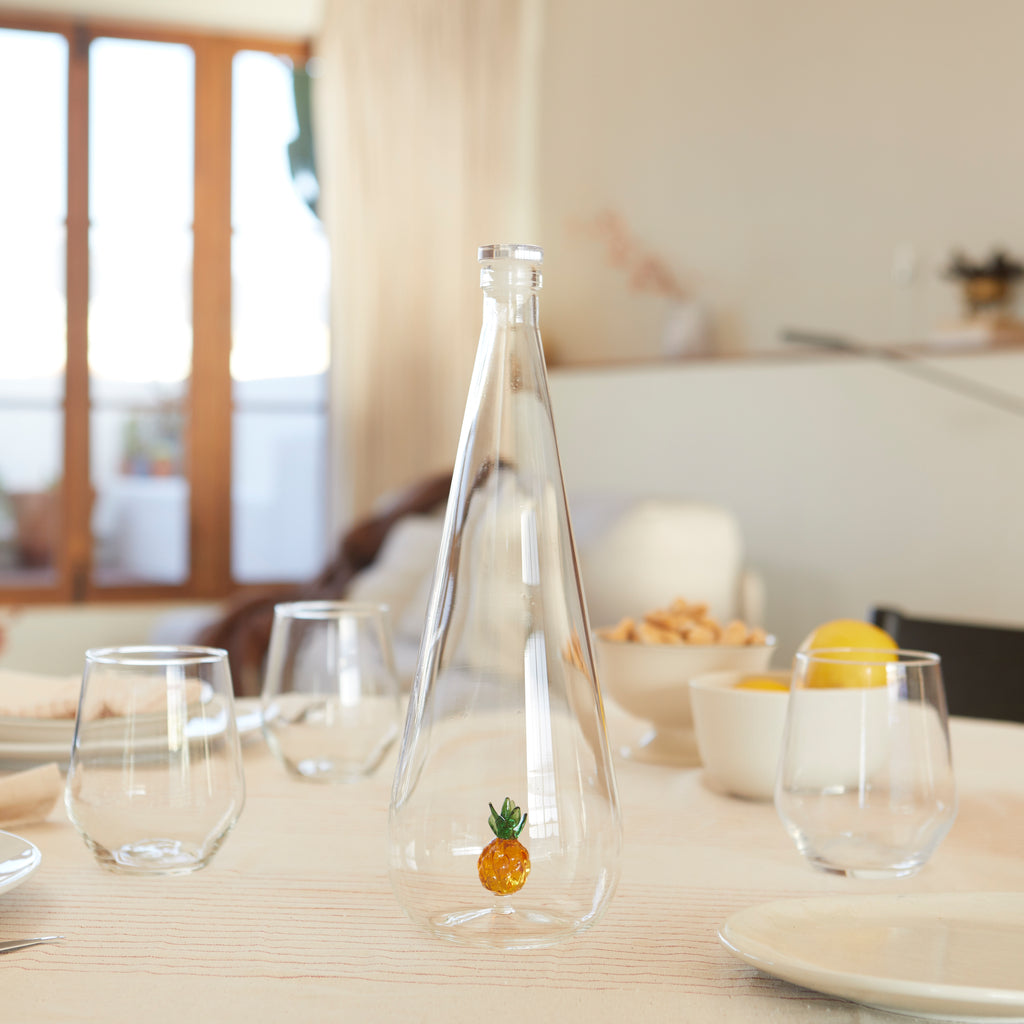 balvi-kitchen-botanical-bouteille-verre-ananas-jaune image 4