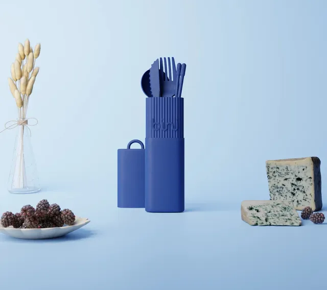 bini-binikit-bleu-nuit-kit-couverts-r-utilisable image 1