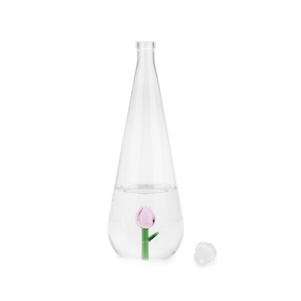 balvi-botanical-tulip-bouteille-verre-rose-borosilicate image 6