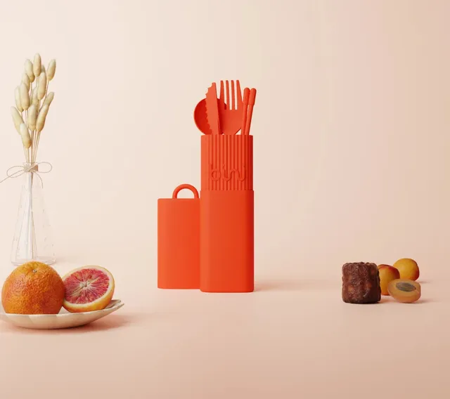 bini-binikit-sunset-kit-vaisselle-orange image 1