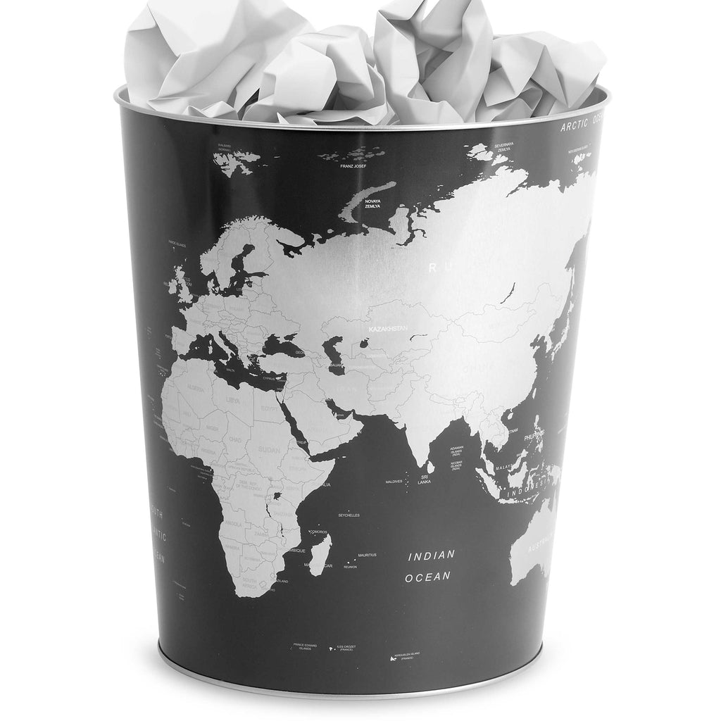 balvi-globe-corbeille-papier-monde-bureau image 1