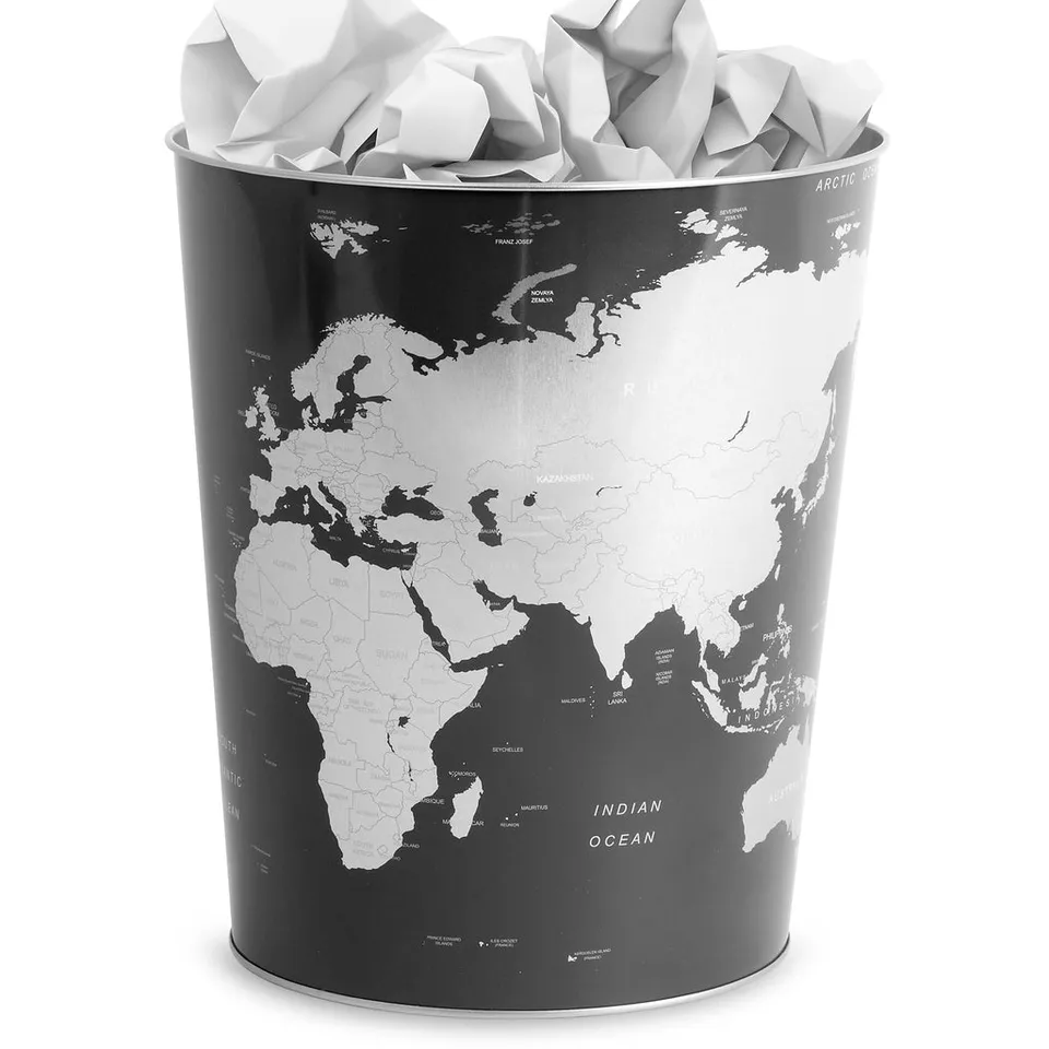 balvi-globe-corbeille-papier-monde-bureau image 1