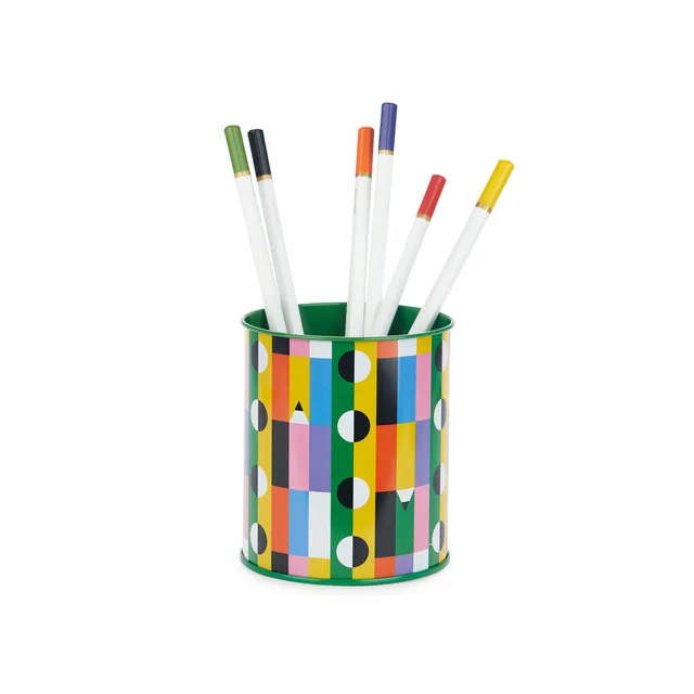 balvi-desk-los-pepes-pot-crayons-m-tal-vert image 1