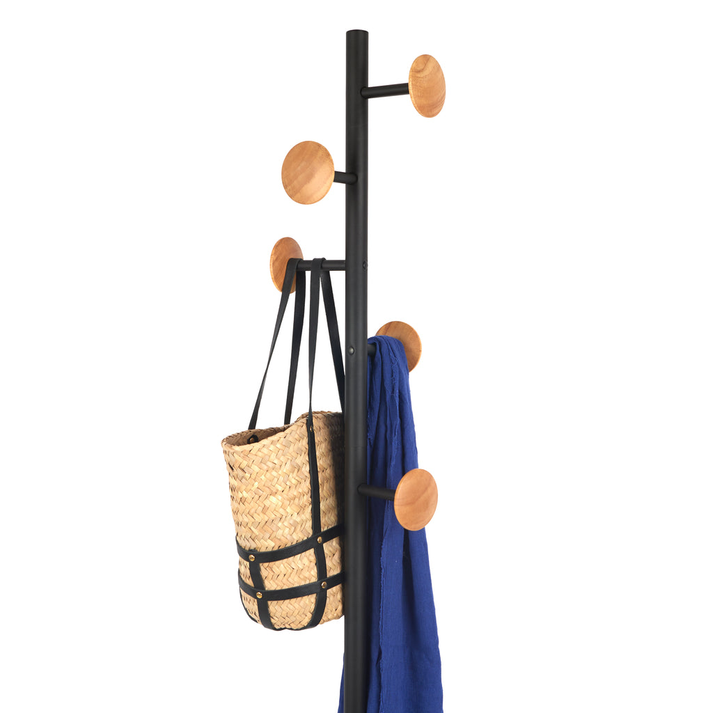 balvi-home-decor-shiitake-porte-manteau-bois-acier-6-crochets image 7
