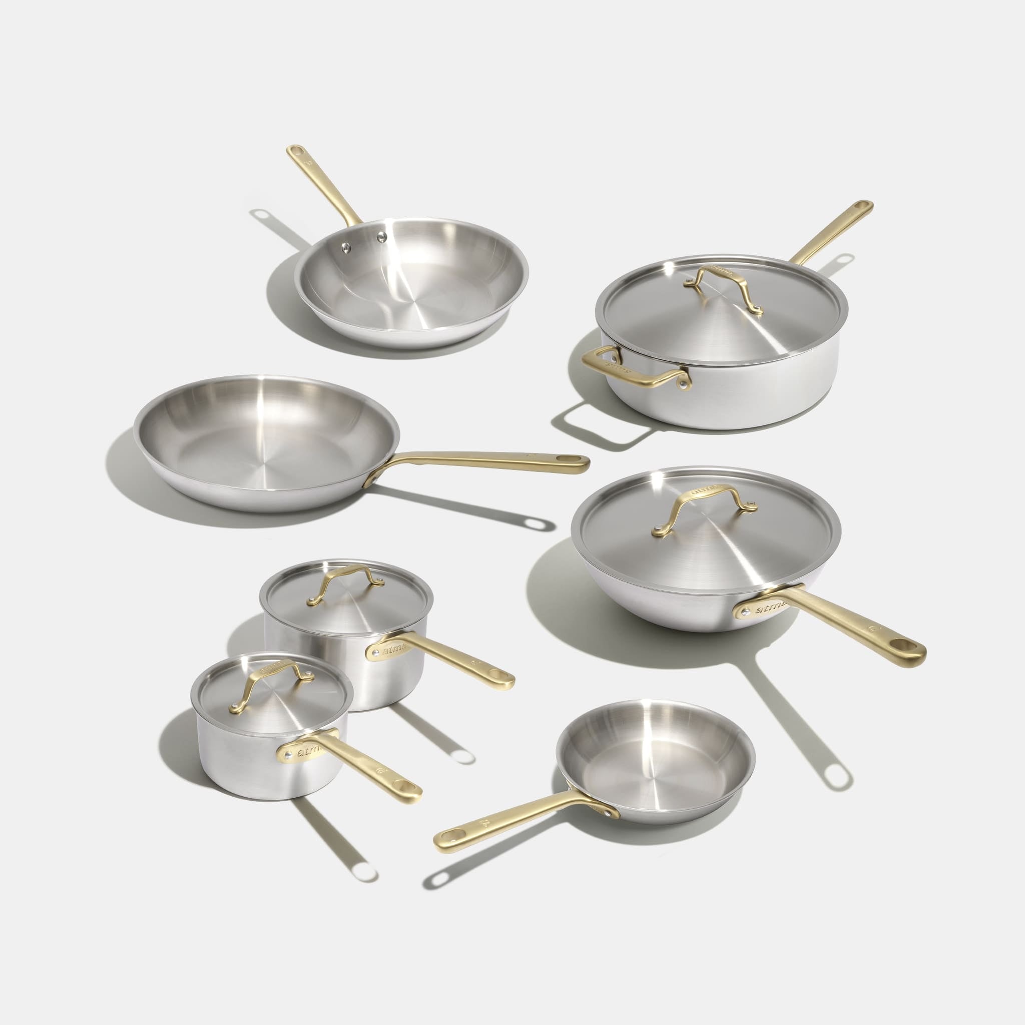 atma-batterie-de-cuisine-inox-12-pi-ces-manches-dor-s-sans-pfas image 1