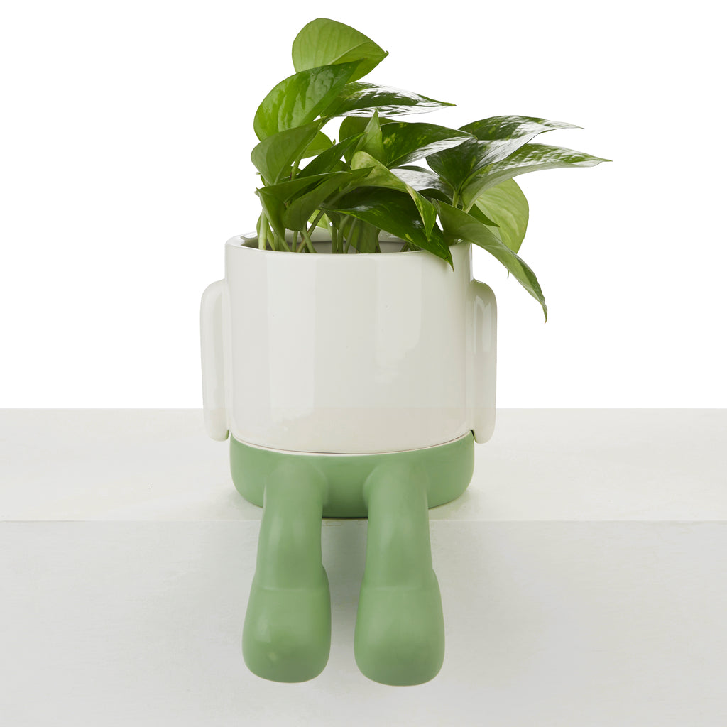 balvi-mr-dangly-cache-pot-c-ramique-bleu-jambes image 1