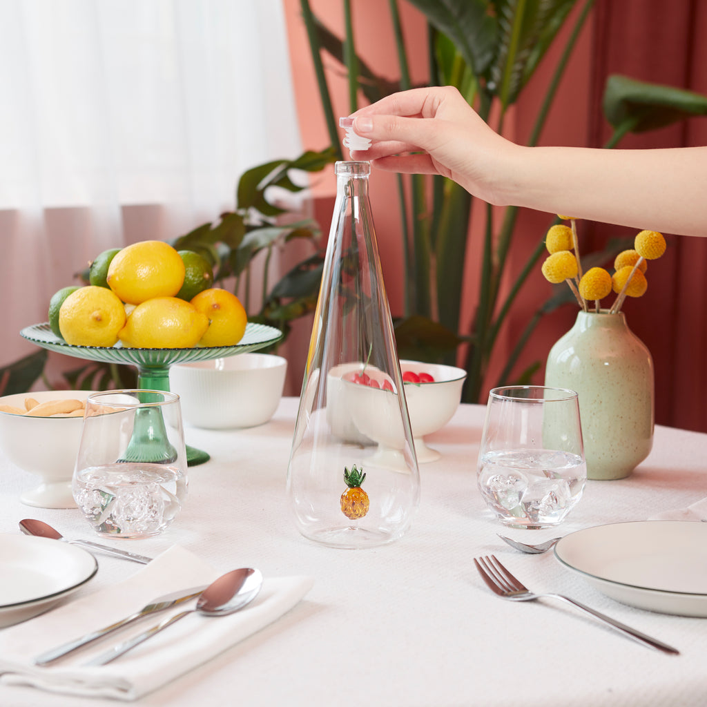 balvi-kitchen-botanical-bouteille-verre-ananas-jaune image 3