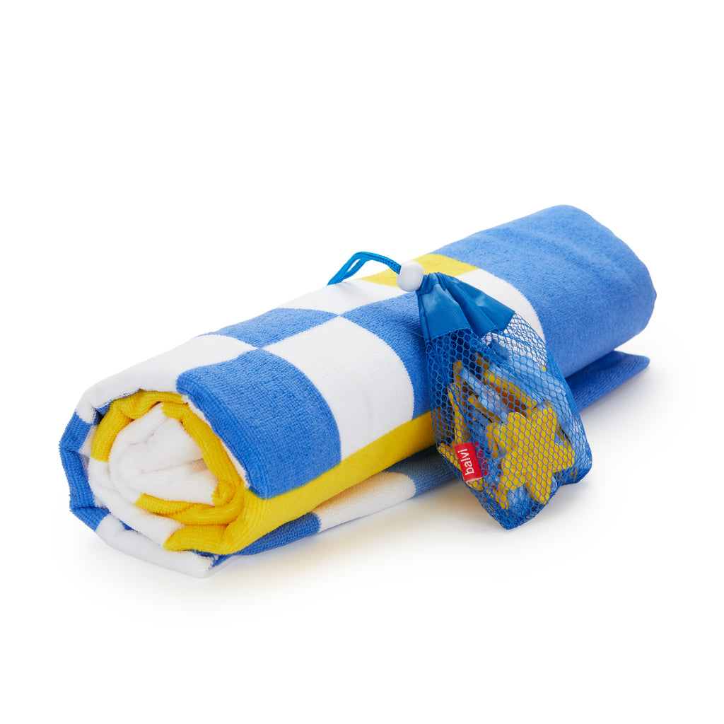 balvi-checkers-serviette-plage-jeu-dames-bleue image 5