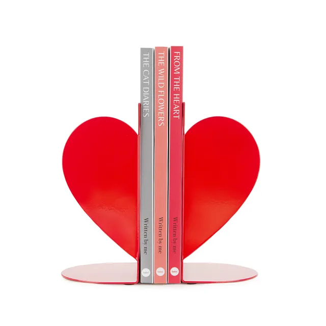balvi-desk-love-double-serre-livres-c-ur-rouge image 1