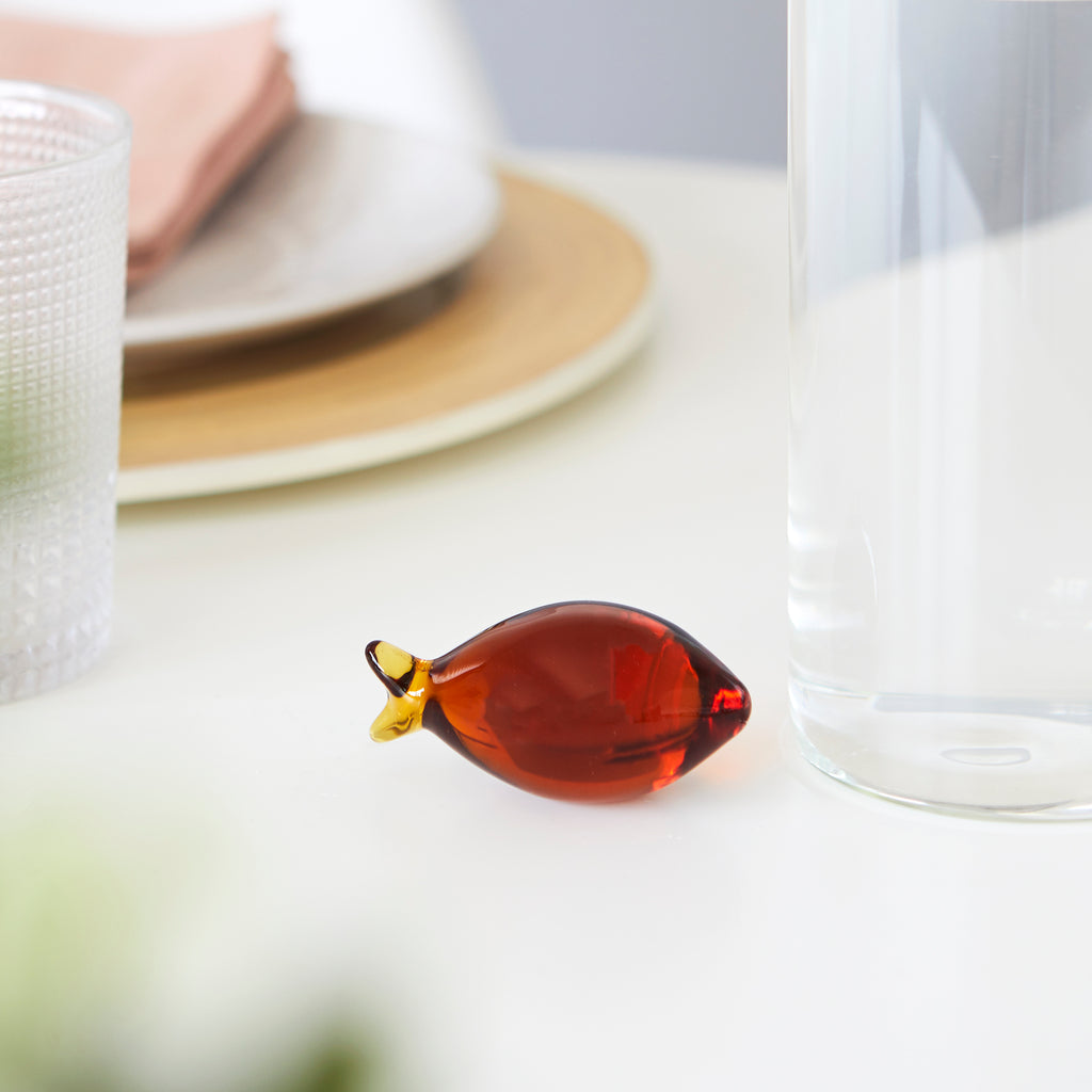balvi-kitchen-table-gourami-bouteille-verre-orange-poisson image 5