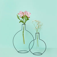 balvi-home-decor-round-silhouette-xl-vase-m-tal-rond-pipette-verre image 4