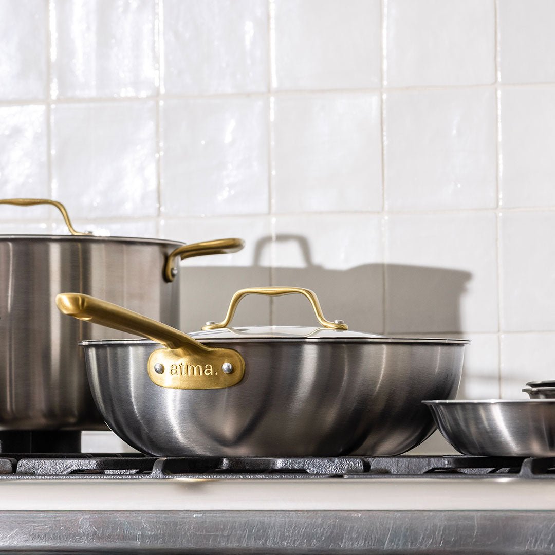 atma-the-wok-inox-28-cm-manche-dor-sans-pfas image 2