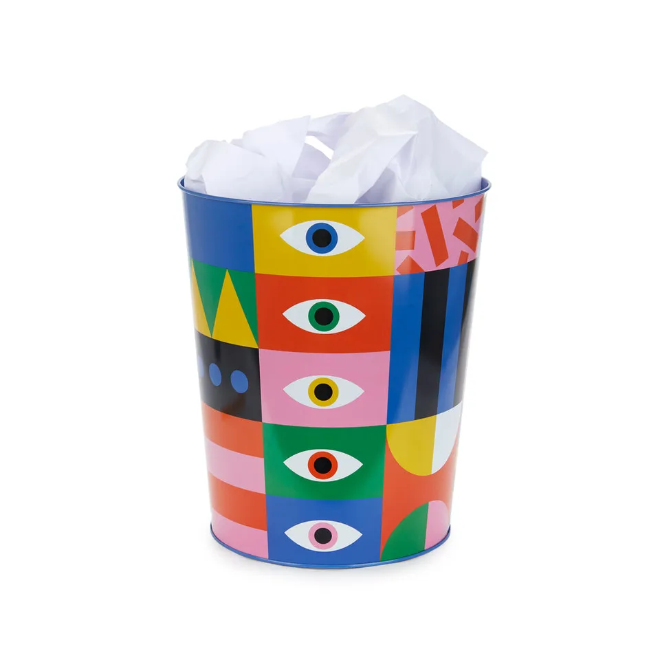 balvi-desk-los-pepes-eyes-corbeille-papier-bleue-m-tal image 1