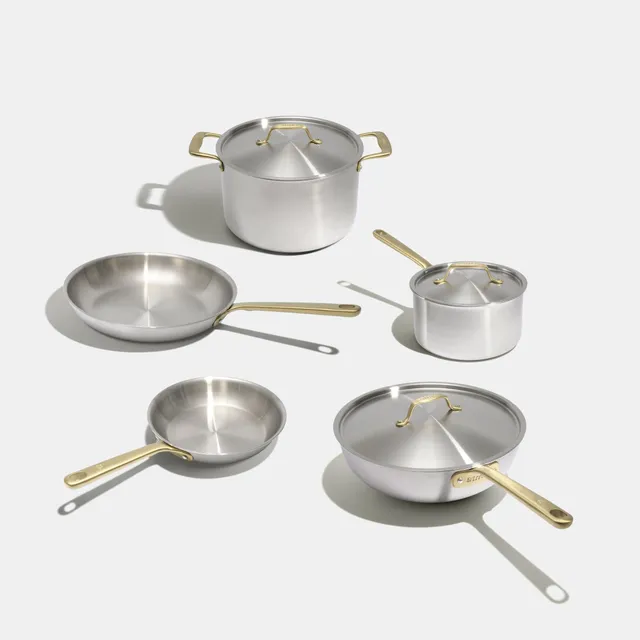 atma-batterie-de-cuisine-inox-9-pi-ces-manches-dor-s-sans-pfas image 1