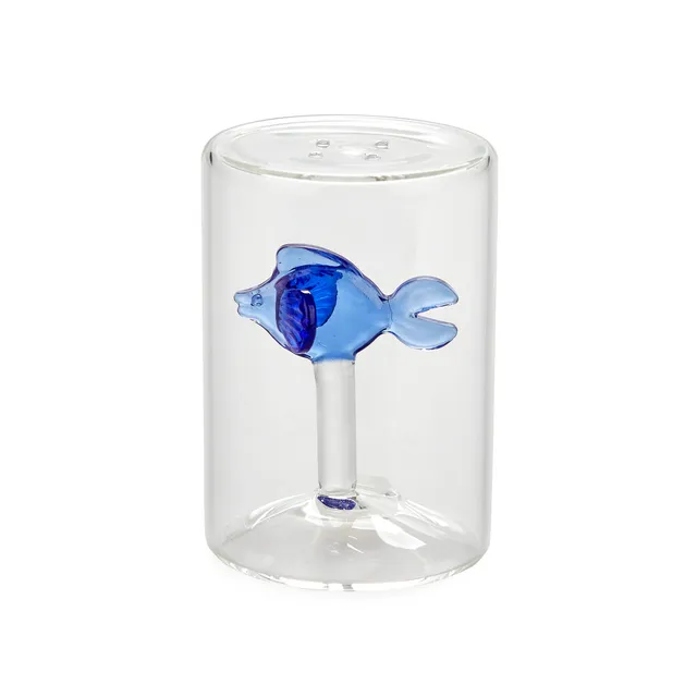 balvi-atlantis-fish-sali-re-poisson-bleu-verre-borosilicate image 1