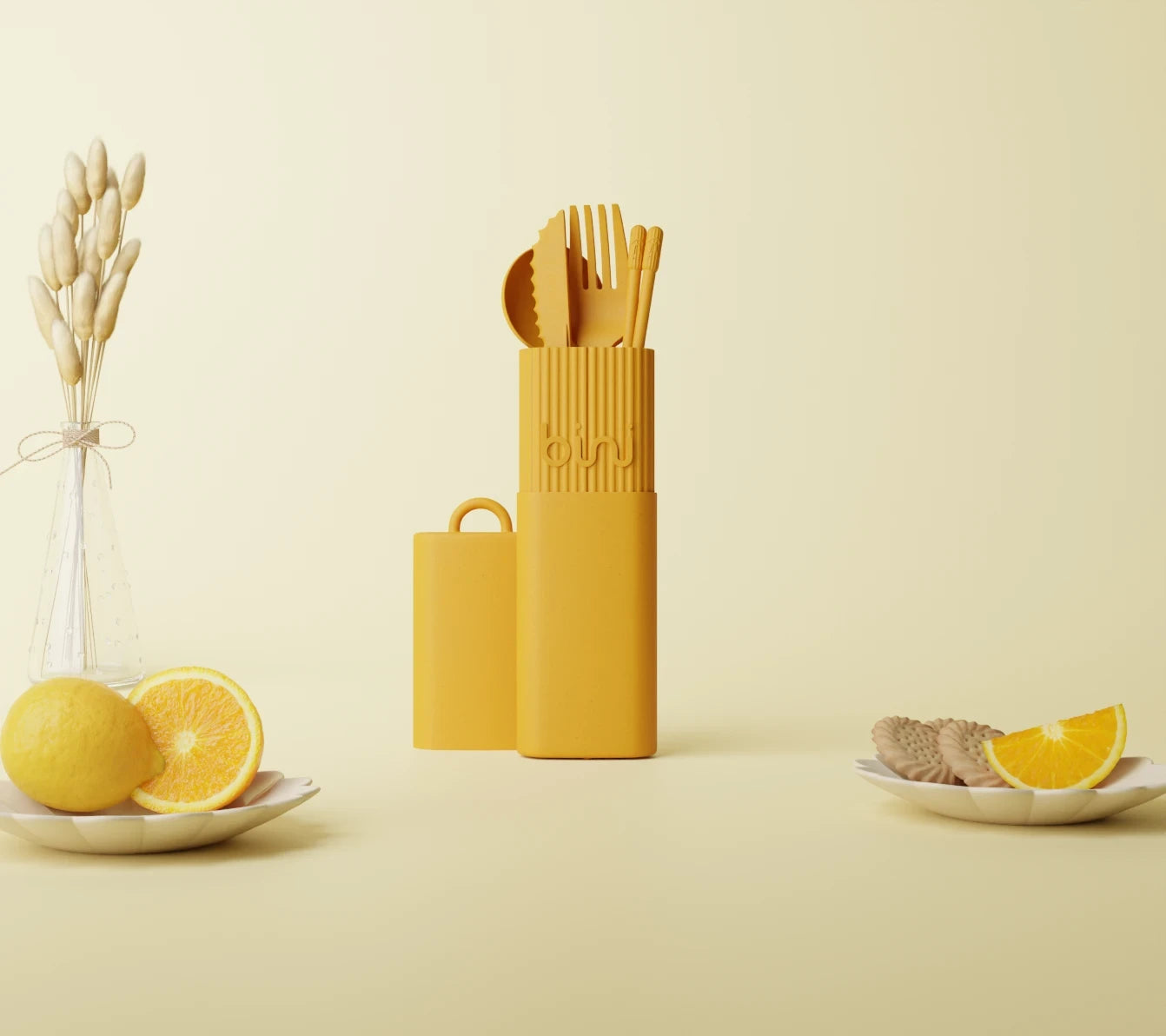 bini-binikit-tournesol-kit-vaisselle-jaune image 1