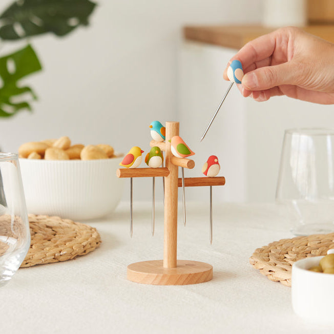 balvi-kitchen-birdie-fourchettes-ap-ritif-oiseaux-lot-6-inox image 3
