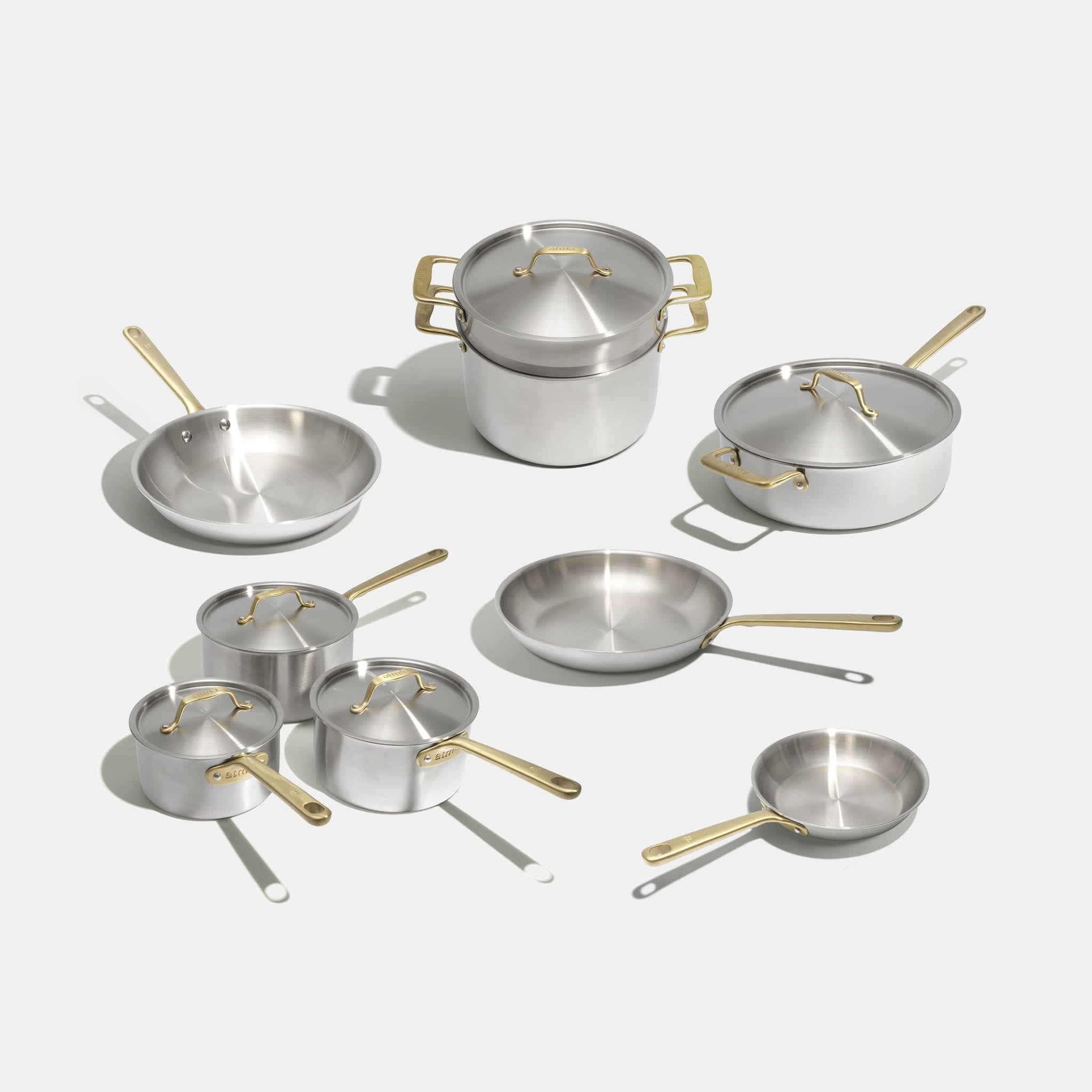 atma-batterie-de-cuisine-inox-15-pi-ces-manches-dor-s-sans-pfas image 1