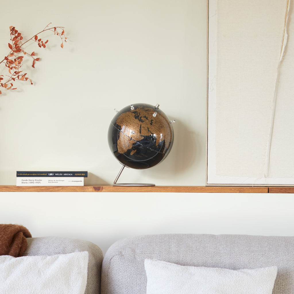 balvi-home-decor-antique-globe-magn-tique-m-tal-brun image 2