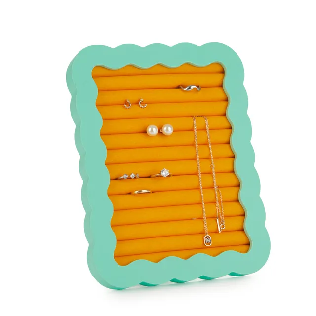 balvi-wiggly-pr-sentoir-bijoux-cadre-velours-bleu image 1