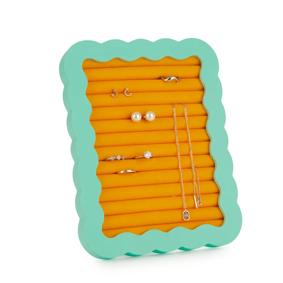 balvi-wiggly-pr-sentoir-bijoux-cadre-velours-bleu image 1