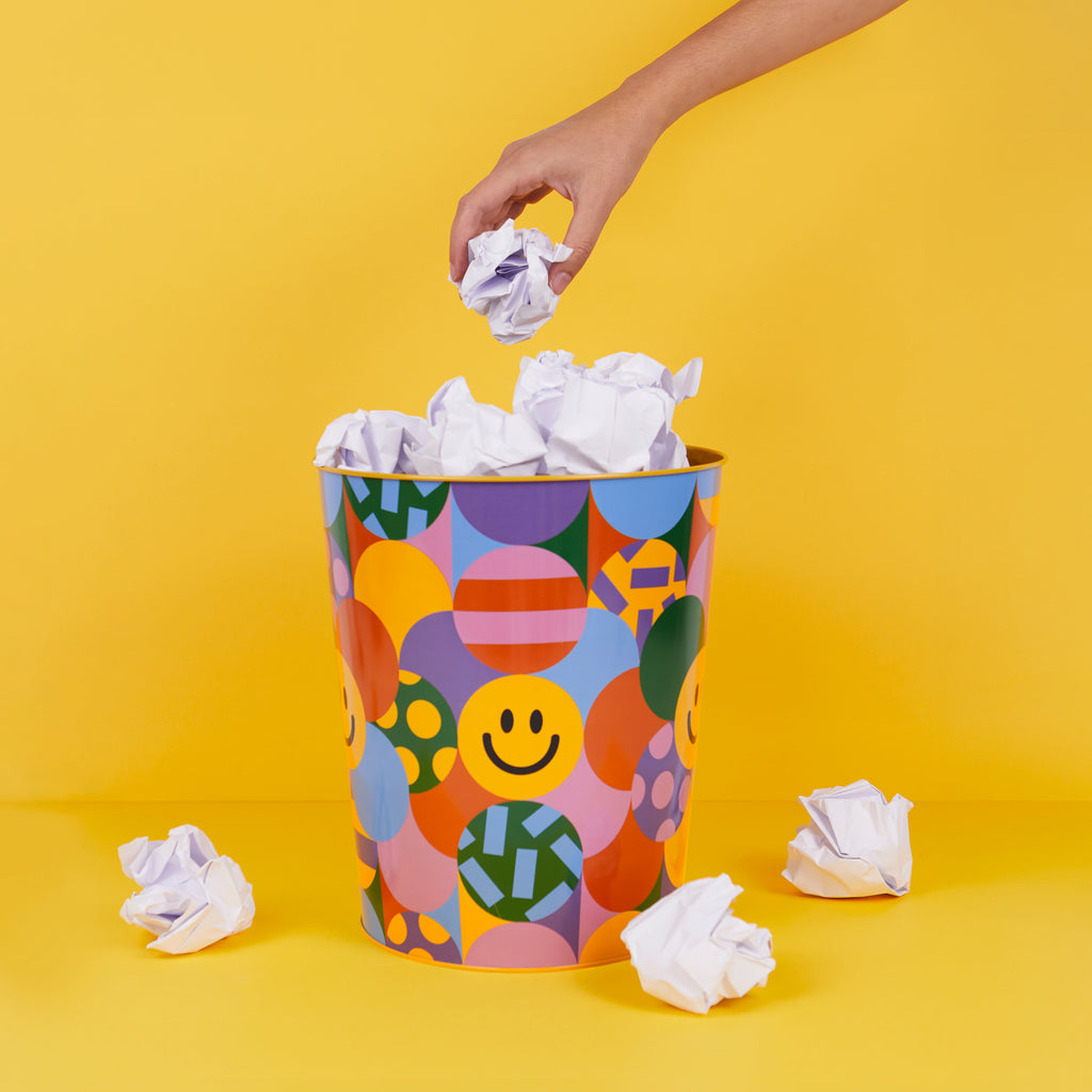 balvi-desk-los-pepes-corbeille-bureau-smileys-jaune-m-tal image 2