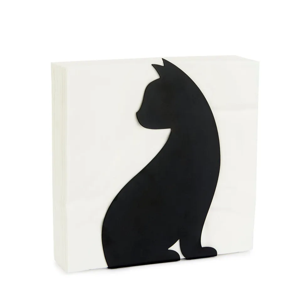 balvi-feline-porte-serviettes-chat-silhouette image 1