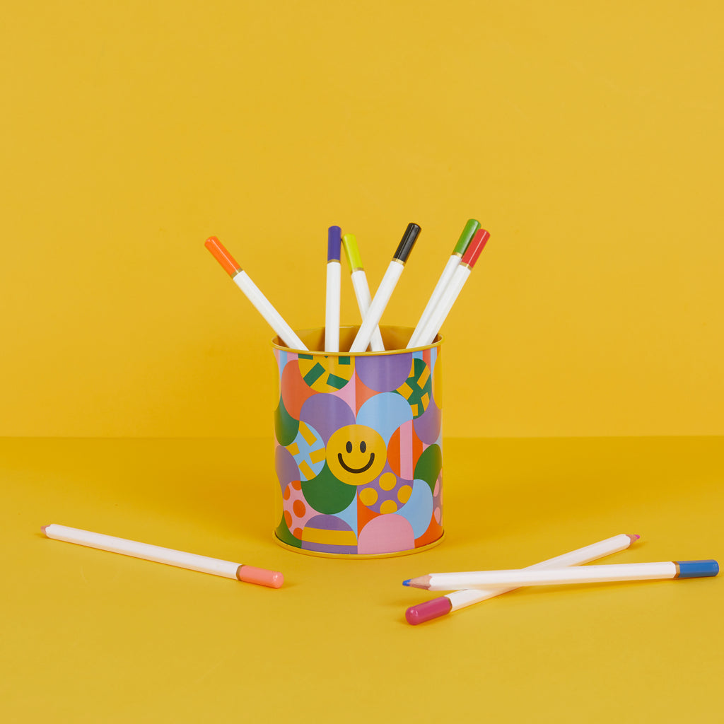 balvi-desk-los-pepes-smileys-pot-crayons-jaune-m-tal image 2