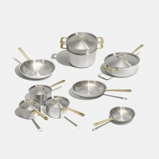atma-batterie-de-cuisine-inox-15-pi-ces-manches-dor-s-sans-pfas image 1
