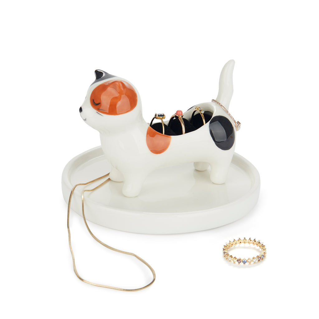 balvi-kitty-calico-porte-bague-chat-avec-plateau image 1