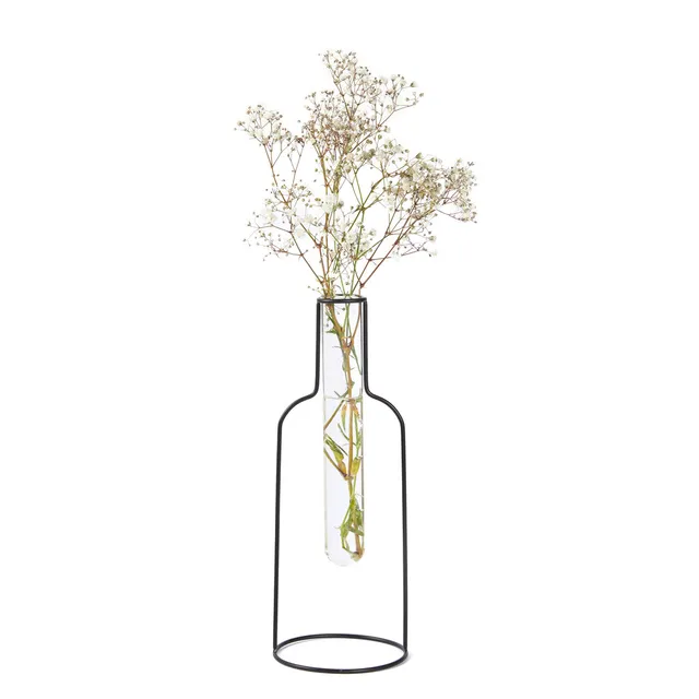 balvi-bottle-silhouette-vase-m-tal-pipette-verre image 1