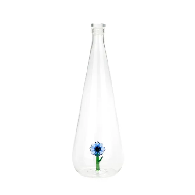 balvi-botanical-anemone-bouteille-verre-fleur-bleue image 1