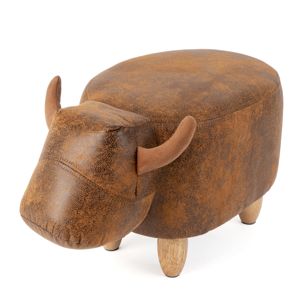 balvi-la-vache-tabouret-vache-marron-similicuir image 1