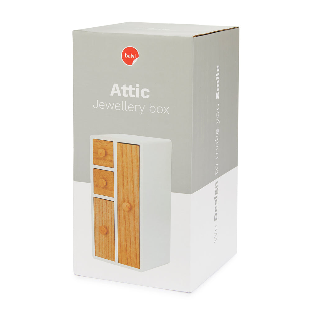 balvi-attic-bo-te-bijoux-blanche-bois-4-tiroirs image 4