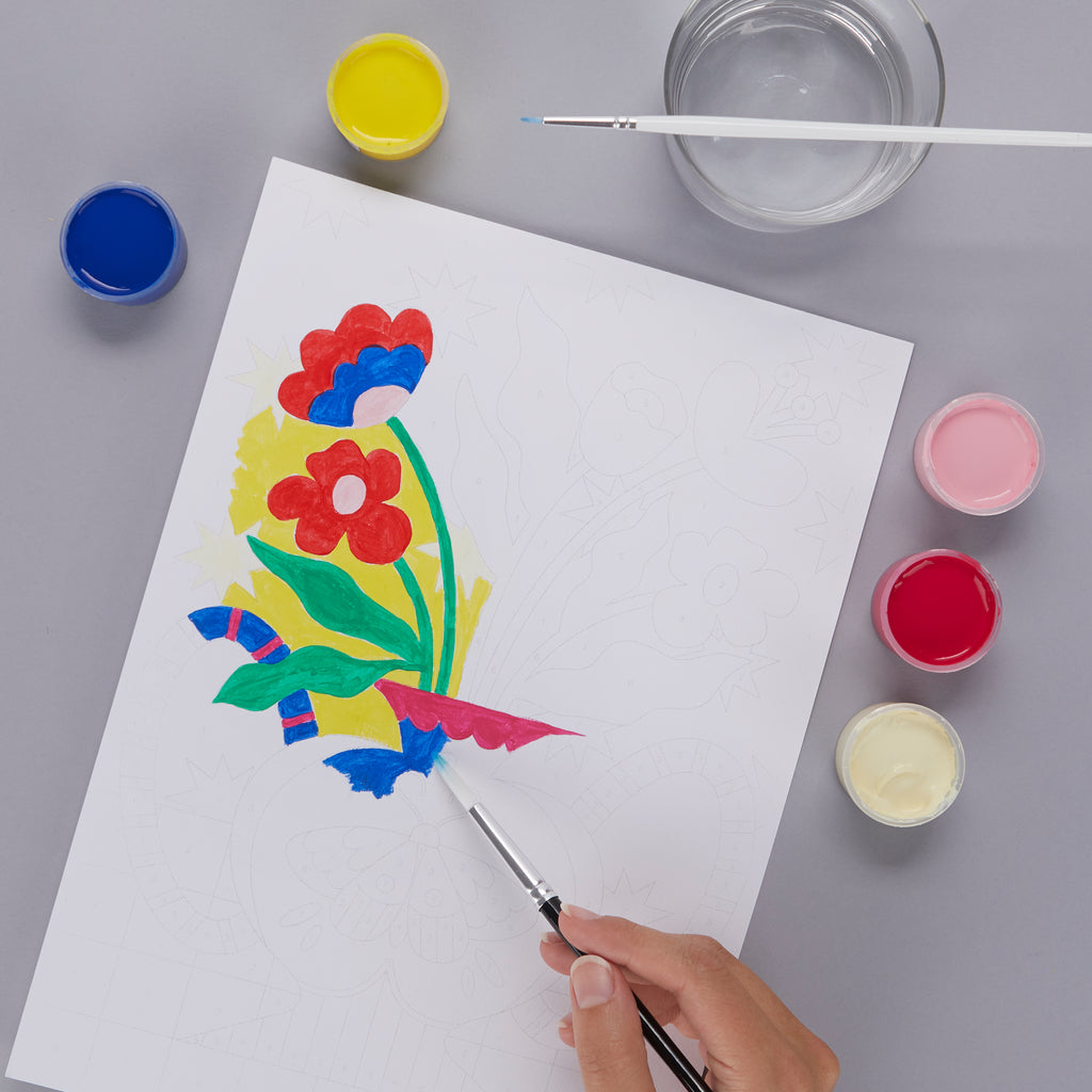 balvi-lifestyle-le-papillon-kit-peinture-par-num-ro-fleurs image 2