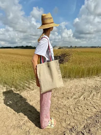 br-t-lin-brut-tote-bag-sac-courses-lin-fran-ais image 1