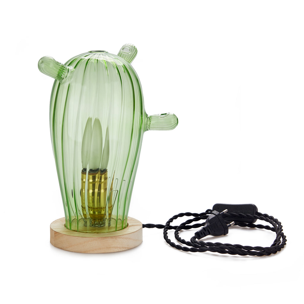 balvi-cactus-mexico-lampe-de-table-cactus-verre-vert image 5